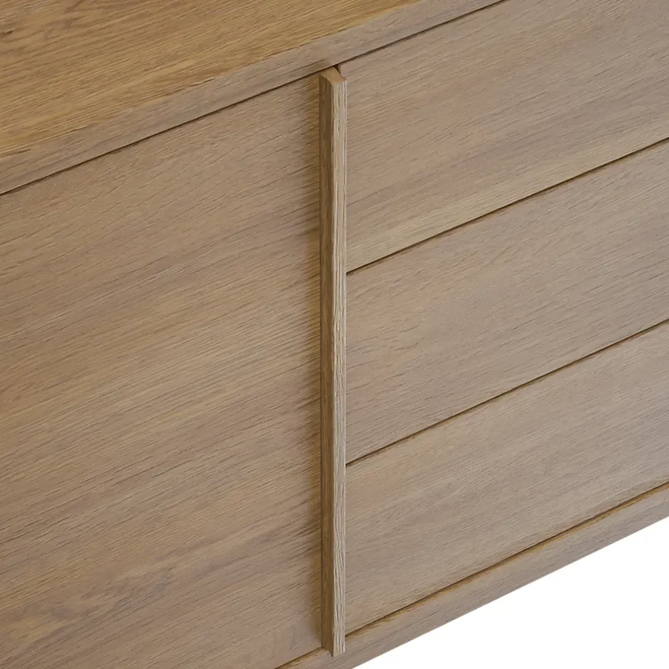 GoodHome Meuble sous vasque à poser placage chêne H.82 x P.45 x l.120 cm Kabayan