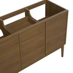 GoodHome Meuble sous vasque à poser placage chêne H.82 x P.45 x l.120 cm Kabayan