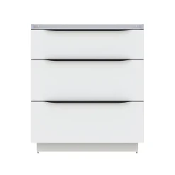 Meuble sous vasque à poser blanc brillant l.80 x H.88 x P.50 cm, Pamili* Meuble Buanderie