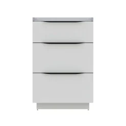 Meuble sous vasque à poser blanc mat l.60 x H.88 x P.50 cm, Pamili