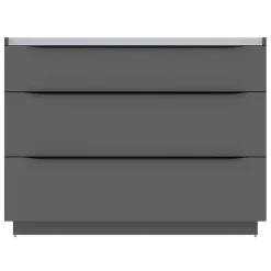 Meuble sous vasque à poser gris anthracite brillant l.120 x H.88 x P.50 cm, Pamili* Meuble Buanderie