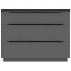 Meuble sous vasque à poser gris anthracite brillant l.120 x H.88 x P.50 cm, Pamili* Meuble Buanderie