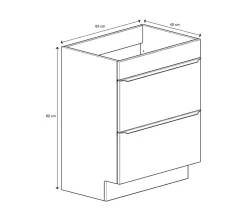 GoodHome Meuble sous vasque à poser bleu nuit mat l.80 x H.82 x P.45 cm, Imandra* Meuble Buanderie|Meuble De Salle De Bains Faible Profondeur