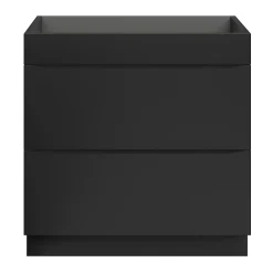 GoodHome Meuble sous vasque à poser noir mat l.80 x H.82 x P.45 cm, Imandra