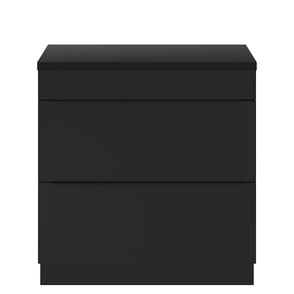 GoodHome Meuble sous vasque à poser noir mat l.80 x H.82 x P.45 cm, Imandra