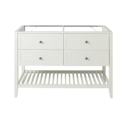GoodHome Meuble sous vasque à poser 4 tiroirs blanc mat l.120 x H.80 x P.45 cm, Perma* Meuble Buanderie|Meuble Sous-Vasque