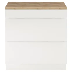 GoodHome Meuble sous vasque à poser blanc brillant l.80 x H.82 x P.45 cm, Imandra