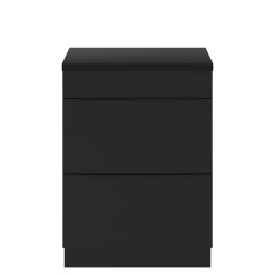 GoodHome Meuble sous vasque à poser noir mat l.60 x H.82 x P.45 cm, Imandra