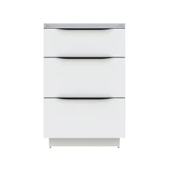 Meuble sous vasque à poser blanc brillant l.60 x H.88 x P.50 cm, Pamili* Meuble Buanderie|Meuble Sous-Vasque