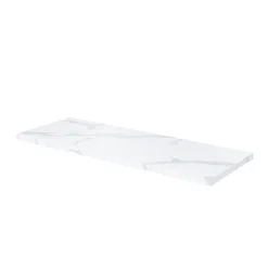 GoodHome Meuble sous vasque à poser l.120 cm vert + plan de toilette effet marbre blanc Cadélia, Perma