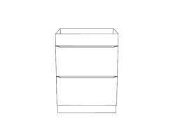 GoodHome Meuble sous vasque à poser gris brillant l.60 x H.82 x P.45 cm, Imandra* Meuble Buanderie|Meuble Sous-Vasque