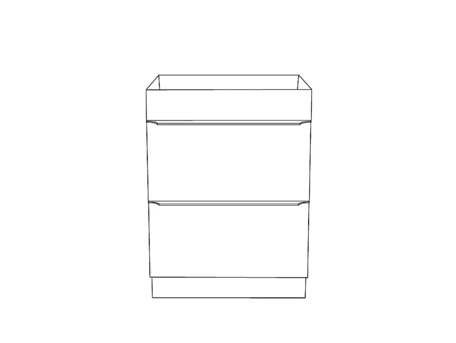 GoodHome Meuble sous vasque à poser gris brillant l.60 x H.82 x P.45 cm, Imandra* Meuble Buanderie|Meuble Sous-Vasque