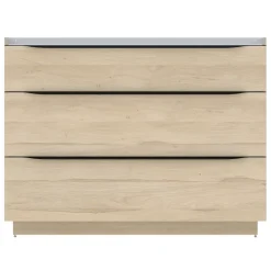 Meuble sous vasque à poser effet bois l.120 x H.88 x P.50 cm, Pamili