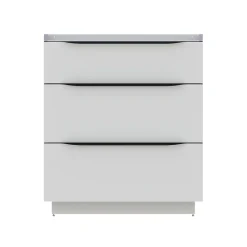 Meuble sous vasque à poser blanc mat l.80 x H.88 x P.50 cm, Pamili