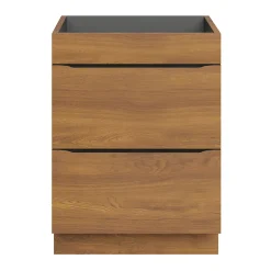 GoodHome Meuble sous vasque à poser effet noyer l.60 x H.82 x P.45 cm, Imandra