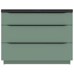 Meuble sous vasque à poser vert sauge mat l.120 x H.88 x P.50 cm, Pamili