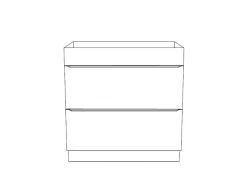 GoodHome Meuble sous vasque à poser gris l.80 x H.82 x P.45 cm, Imandra