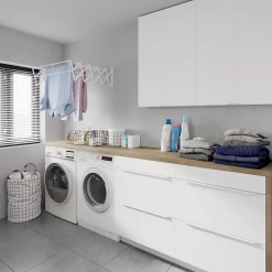 GoodHome Meuble sous vasque à poser blanc mat l.120 x H.82 x P.45 cm, Imandra