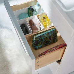 GoodHome Meuble sous vasque à poser blanc brillant l.60 x H.82 x P.45 cm, Imandra* Meuble Buanderie|Meuble Sous-Vasque