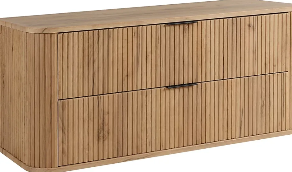 Furnidea Meuble sous vasque à suspendre GLAMOUR CHÊNE CRAFT D'OR 120 cm