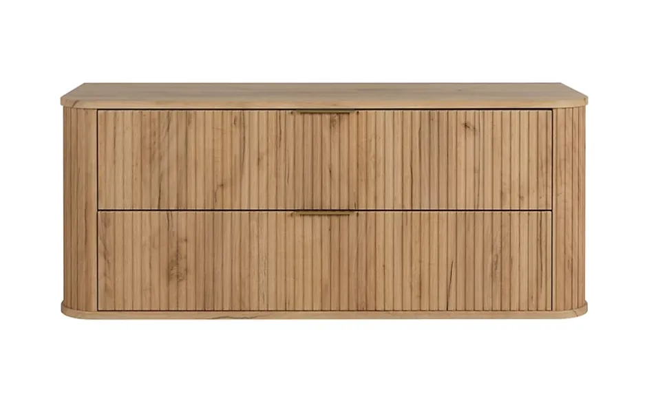 Furnidea Meuble sous vasque à suspendre GLAMOUR CHÊNE CRAFT D'OR 120 cm