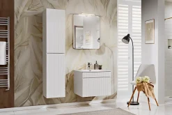 Furnidea Meuble sous vasque à suspendre ICONIC blanc 100 cm