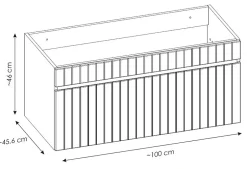 Furnidea Meuble sous vasque à suspendre ICONIC blanc 100 cm