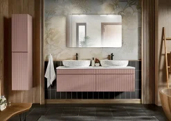 Furnidea Meuble sous vasque à suspendre ICONIC rose 60 cm* Meuble Sous Lavabo