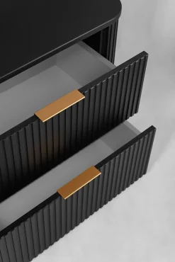 Furnidea Meuble sous vasque à suspendre GLAMOUR NOIR 60 cm* Meuble Vasque