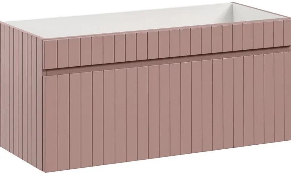 Furnidea Meuble sous vasque à suspendre ICONIC rose 100 cm