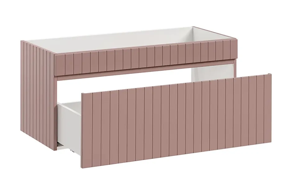 Furnidea Meuble sous vasque à suspendre ICONIC rose 100 cm