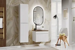 Furnidea Meuble sous vasque à suspendre ICONIC blanc 60 cm