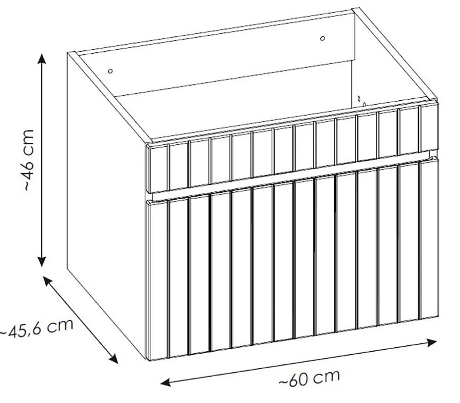 Furnidea Meuble sous vasque à suspendre ICONIC blanc 60 cm