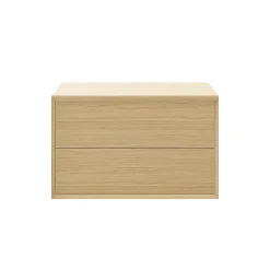GoodHome Meuble sous vasque à suspendre Avela placage chêne 100 cm + plan de toilette Avela* Meuble Buanderie