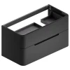 Meuble sous vasque à suspendre Alba noir mat version droite L. 104 x H. 55 x P. 50,5 cm