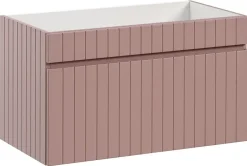 Furnidea Meuble sous vasque à suspendre ICONIC rose 80 cm* Meuble Sous Lavabo