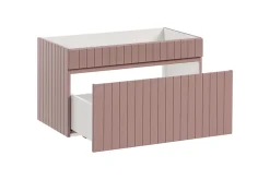 Furnidea Meuble sous vasque à suspendre ICONIC rose 80 cm* Meuble Sous Lavabo