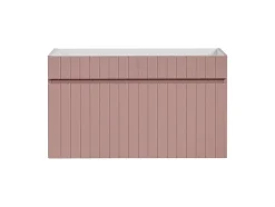 Furnidea Meuble sous vasque à suspendre ICONIC rose 80 cm* Meuble Sous Lavabo