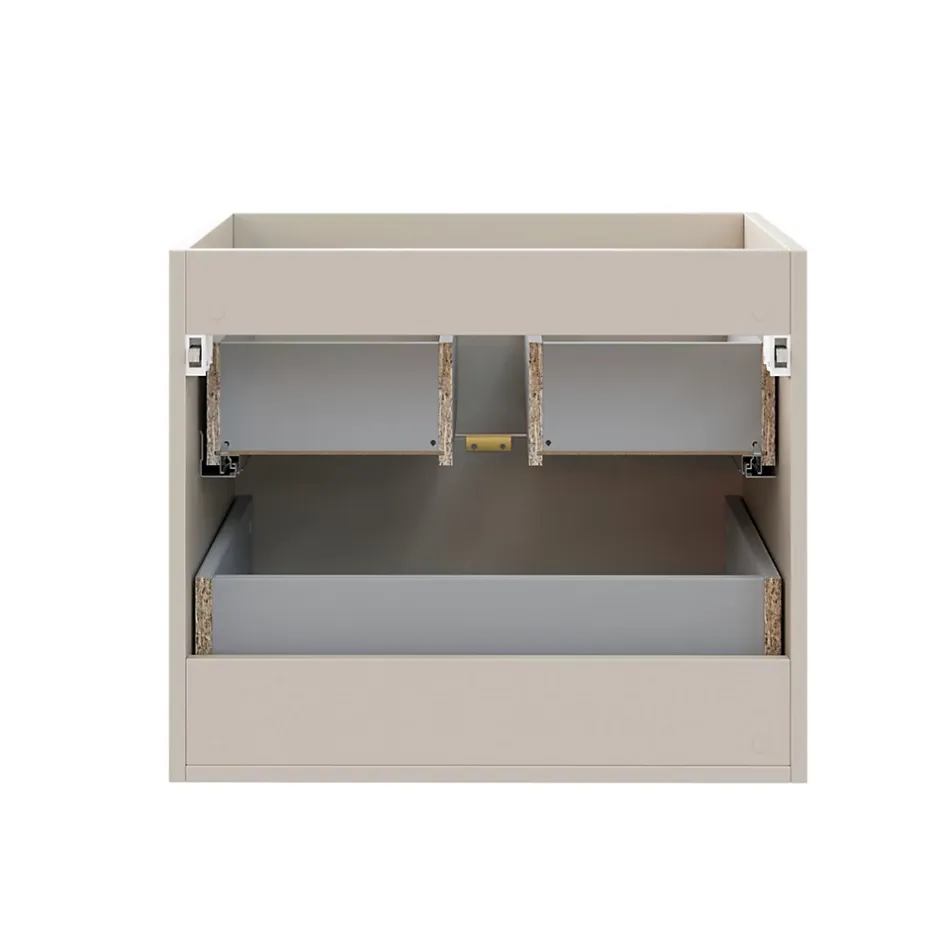 Furnidea Meuble sous vasque à suspendre DALIA CACHEMIRE 80 cm* Meuble Sous Lavabo