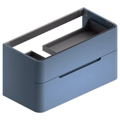 Meuble sous vasque à suspendre Alba bleu mat L. version gauche 104 x H. 55 x P. 50,5 cm* Meuble Sous-Vasque|Meuble Buanderie