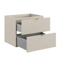 Furnidea Meuble sous vasque à suspendre DALIA CACHEMIRE 60 cm* Meuble Sous Lavabo