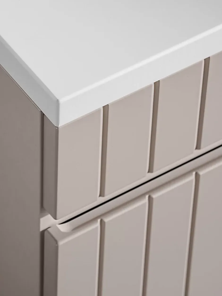 Furnidea Meuble sous vasque à suspendre ICONIC CASHEMIRE 80 cm