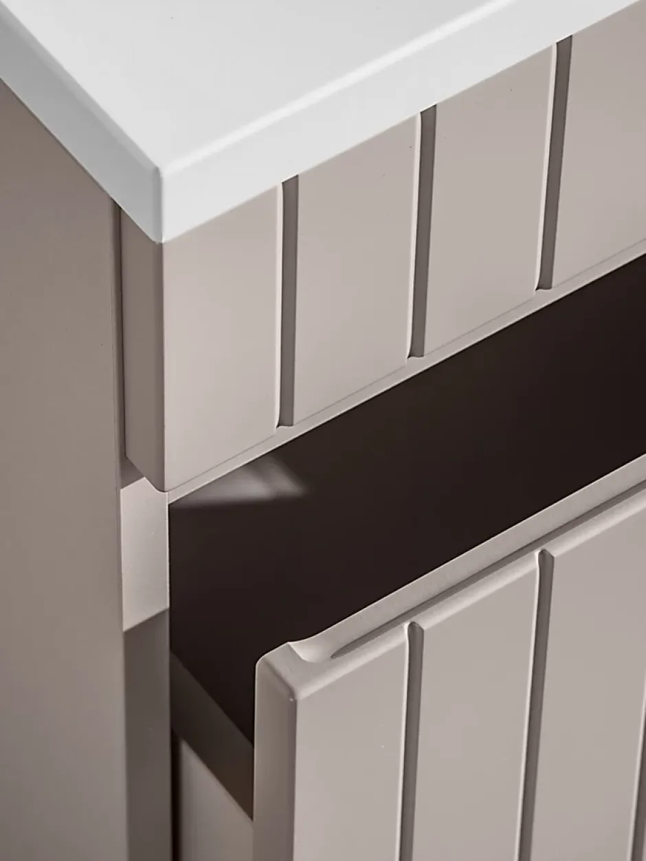 Furnidea Meuble sous vasque à suspendre ICONIC CASHEMIRE 80 cm