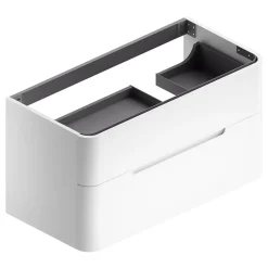 Meuble sous vasque à suspendre Alba blanc mat version droite L. 104 x H. 55 x P. 50,5 cm* Meuble Sous-Vasque|Meuble Buanderie