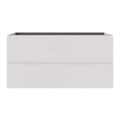 GoodHome Meuble sous vasque 2 tiroirs avec poignées intégrées l.120 x H.60 x P.45 cm beige cachemire Kentia