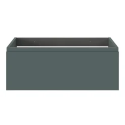GoodHome Meuble sous vasque 1 tiroir avec poignée intégrée l.80 x H.30 x P.45 cm vert forêt Kentia* Meuble Sous-Vasque