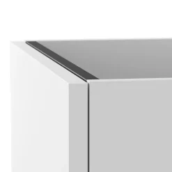 GoodHome Meuble sous vasque 2 tiroirs sans poignées l.100 x H.60 x P.45 cm blanc mat Kentia* Meuble Sous-Vasque