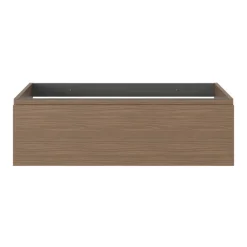 GoodHome Meuble sous vasque 1 tiroir avec poignée intégrée l.100 x H.30 x P.45 cm effet noyer Kentia* Meuble Sous-Vasque