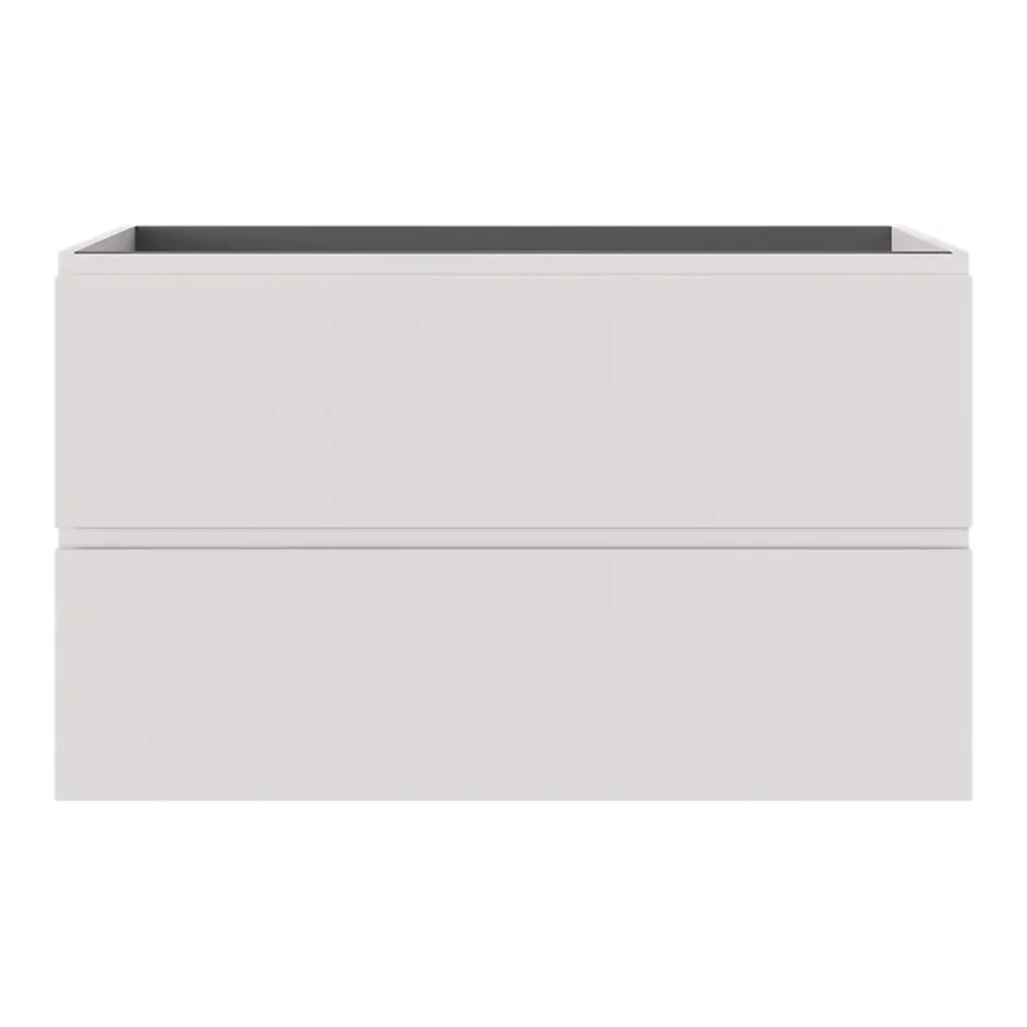 GoodHome Meuble sous vasque 2 tiroirs avec poignées intégrées l.100 x H.60 x P.45 cm beige cachemire Kentia* Meuble Sous-Vasque