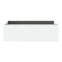 GoodHome Meuble sous vasque 1 tiroir avec poignée intégrée l.100 x H.30 x P.45 cm blanc mat Kentia* Meuble Sous-Vasque